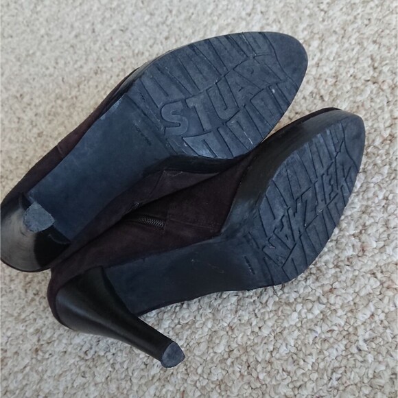 Stuart Weitzman Chocolate Brown Suede Ankle Boots size 10M - Picture 12 of 12